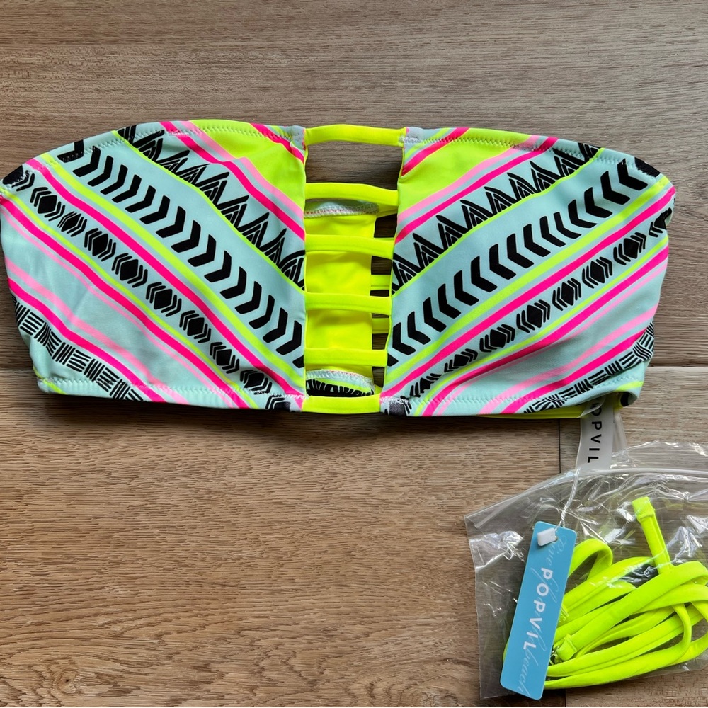 NEW! Popvil - Neon Yellow Bikini Top